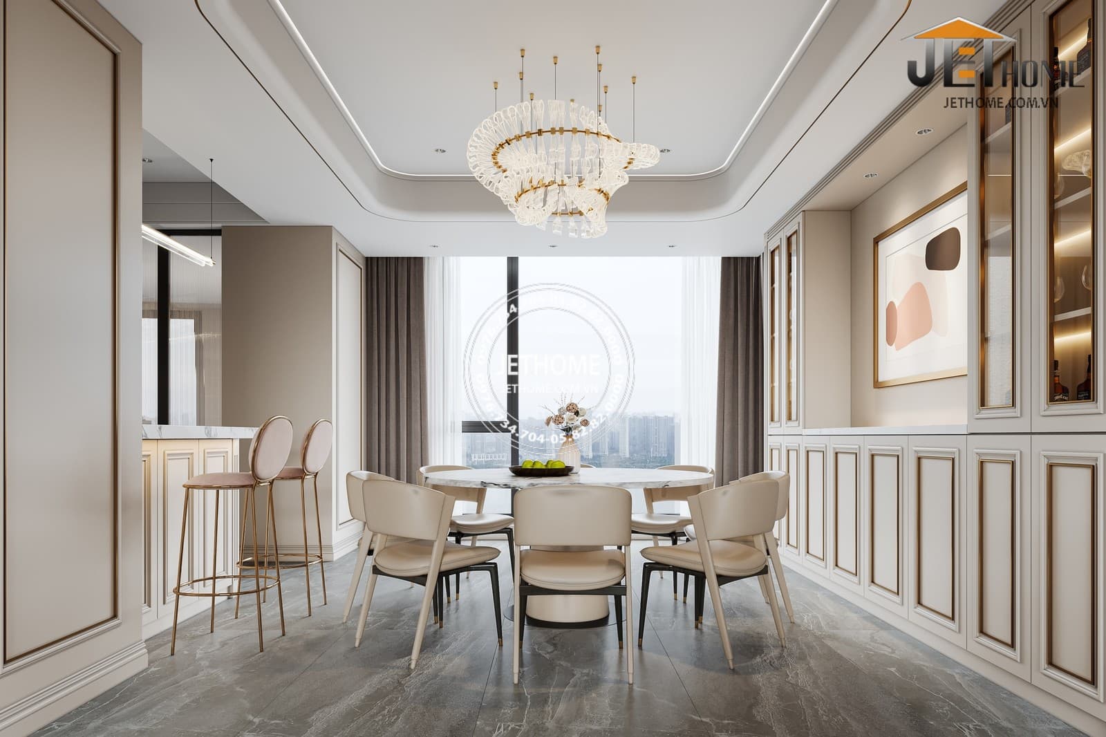 Thiết kế nội thất chung cư Tân cổ điển