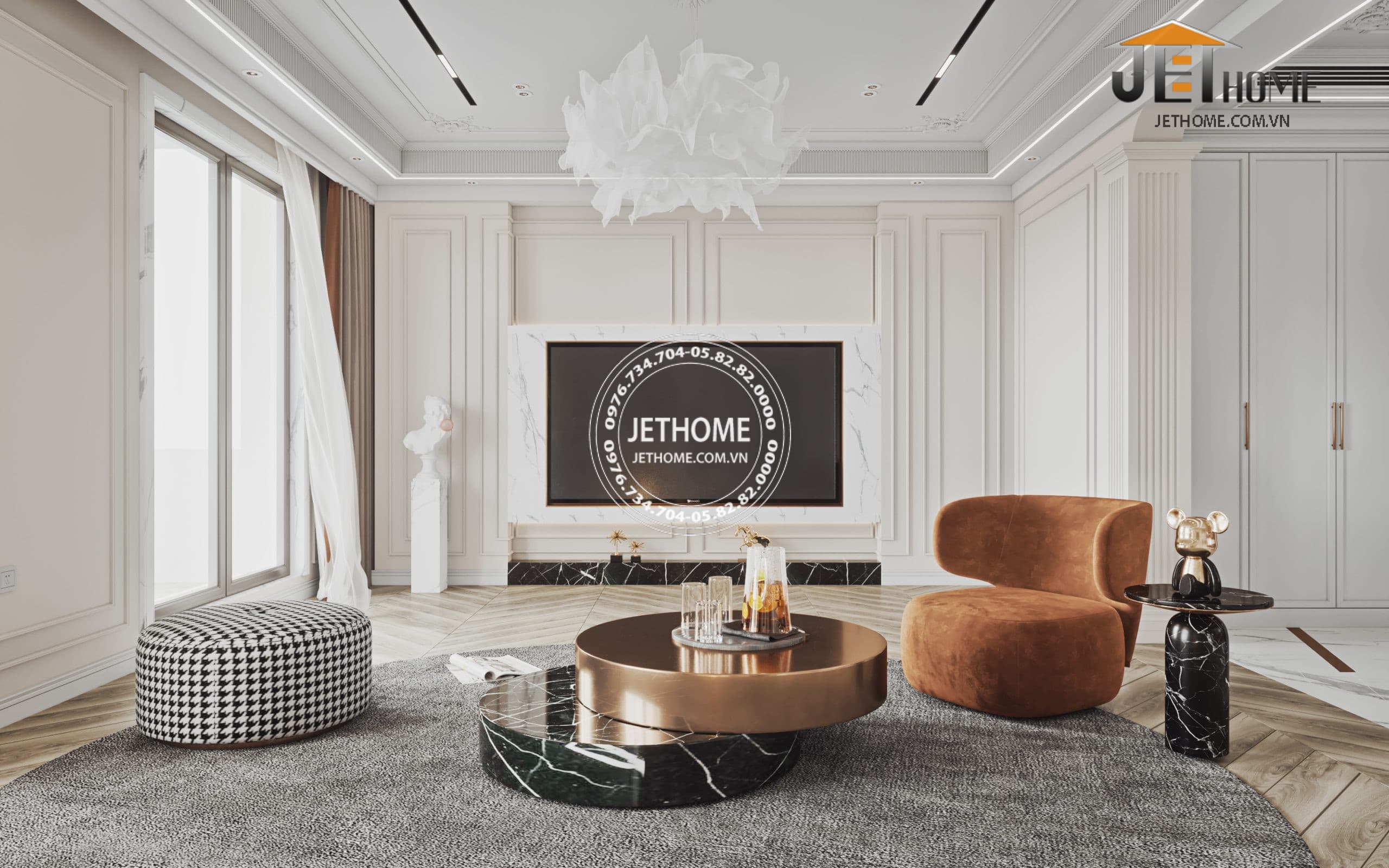 Thiết kế nội thất chung cư Tân cổ điển