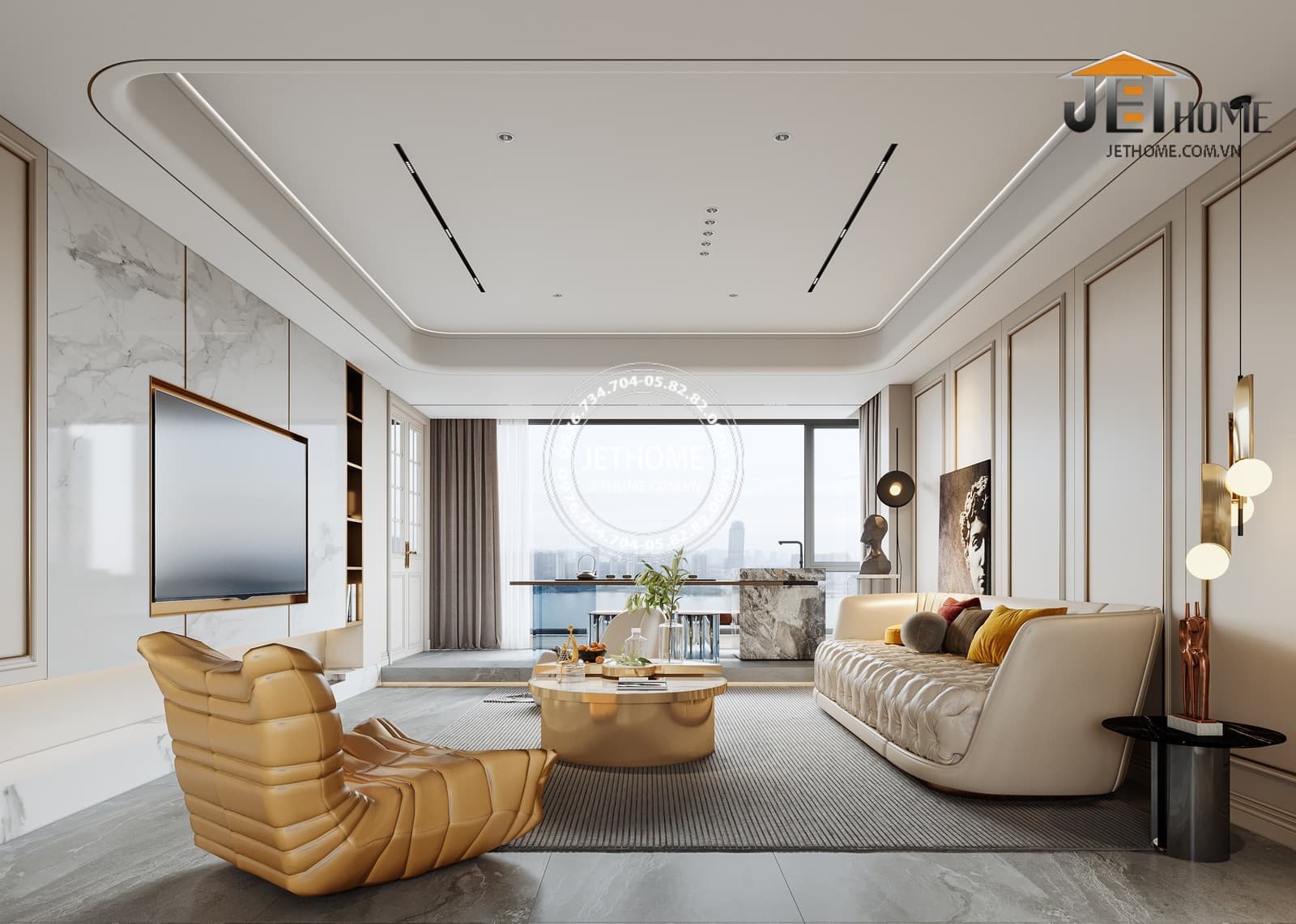 Thiết kế nội thất chung cư Tân cổ điển