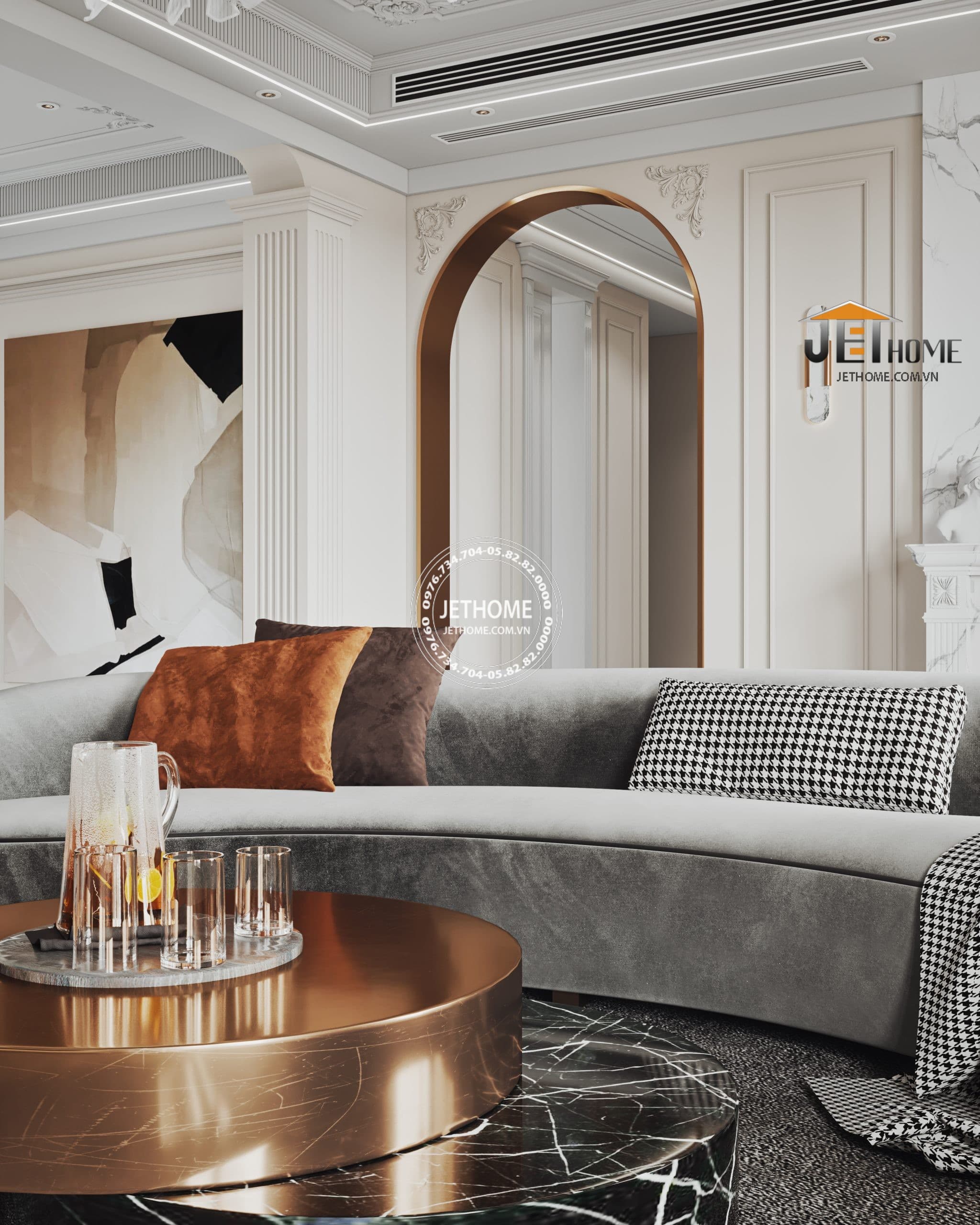 Thiết kế nội thất chung cư Tân cổ điển