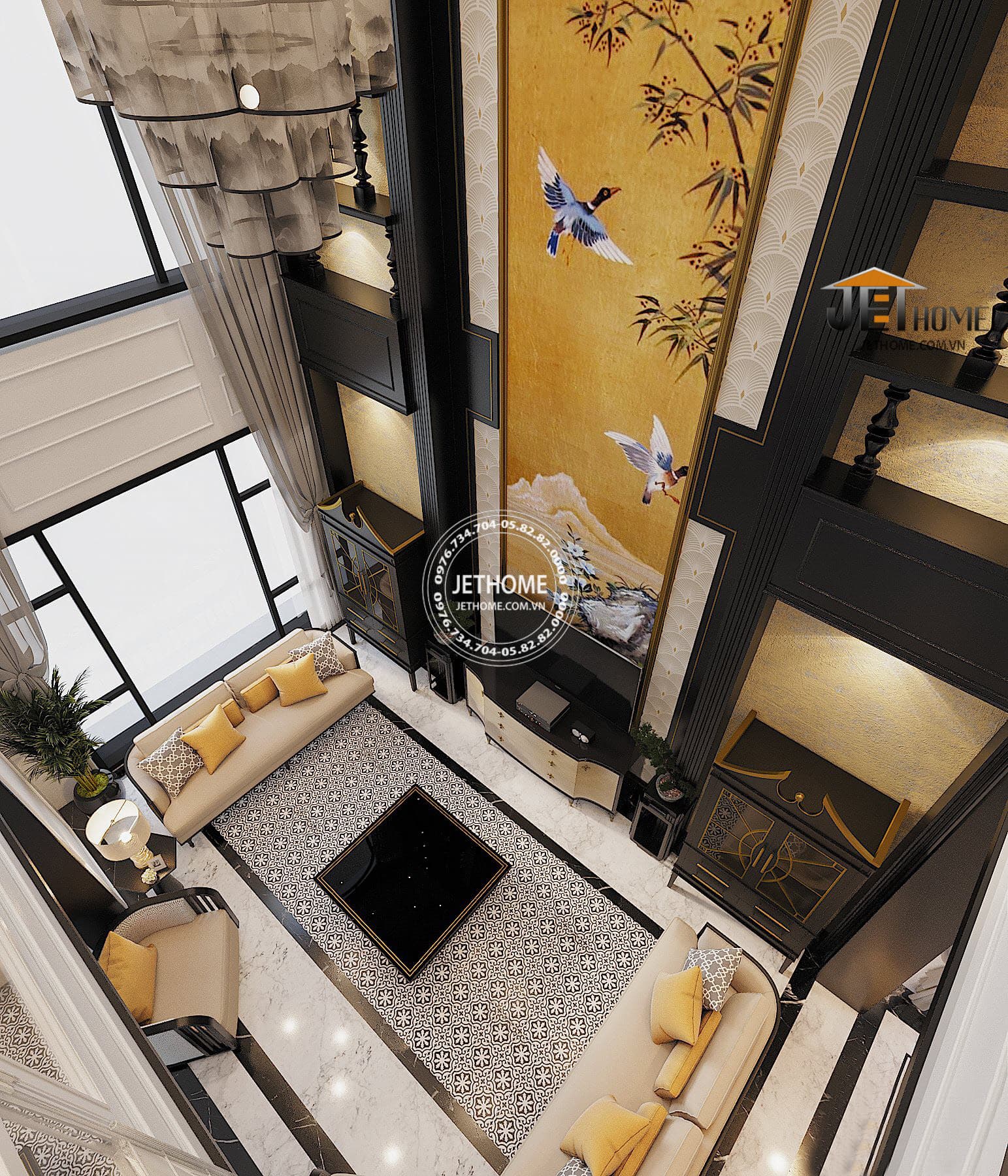 Nội thất Indochine biệt thự Bắc Ninh