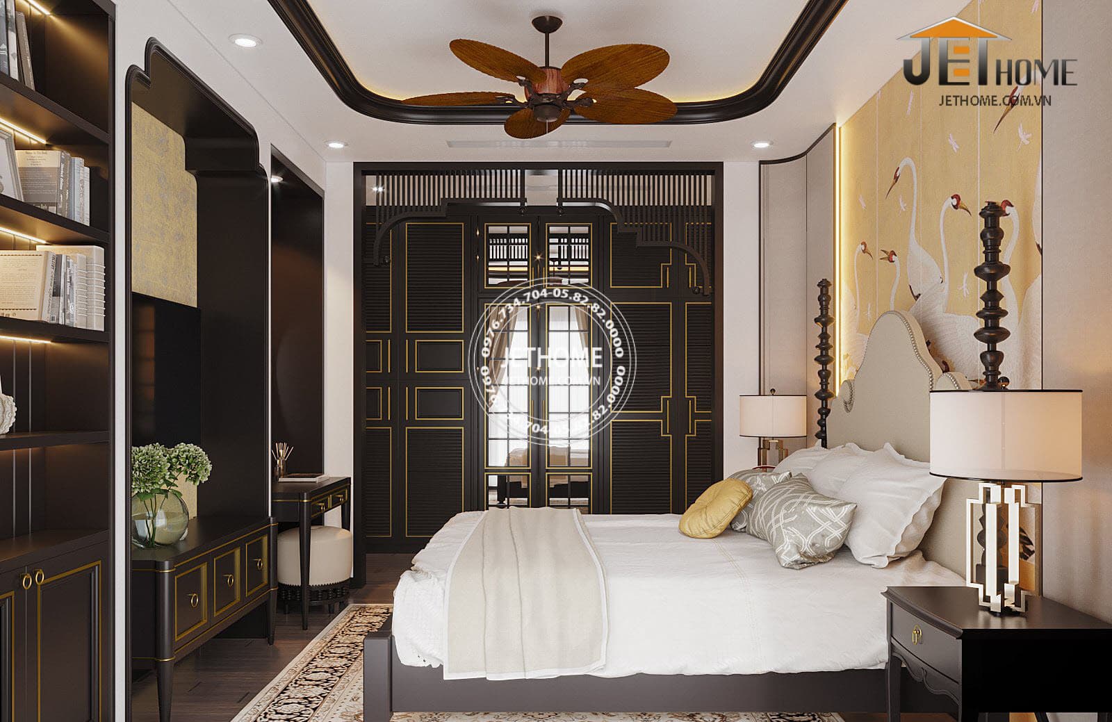 Nội thất Indochine biệt thự Bắc Ninh