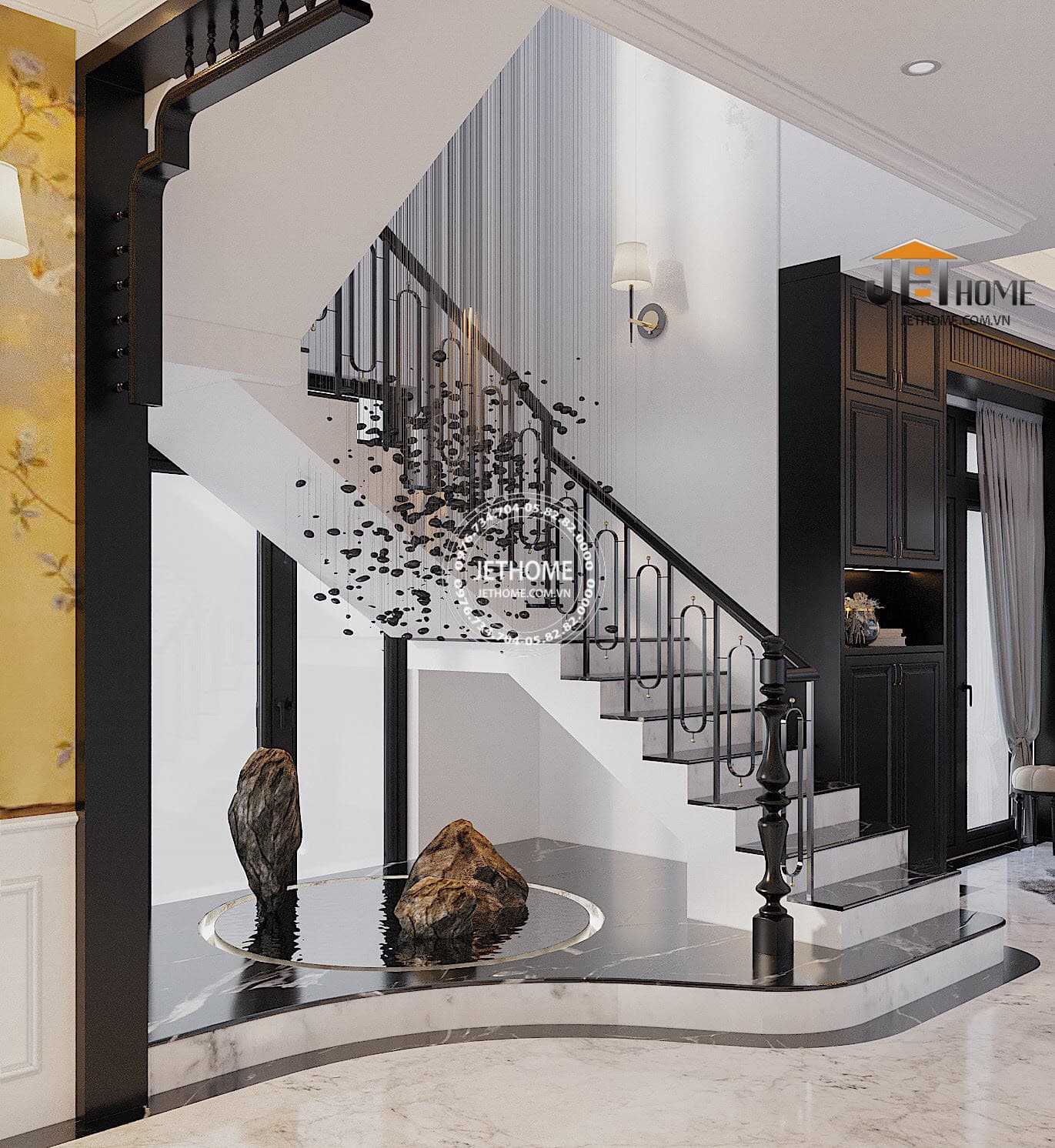 Nội thất Indochine biệt thự Bắc Ninh