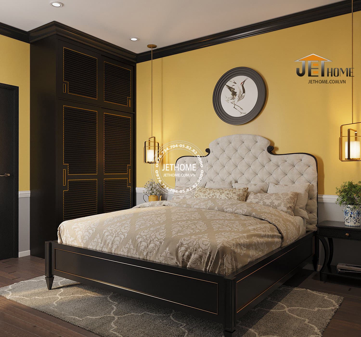 Nội thất Indochine biệt thự Bắc Ninh