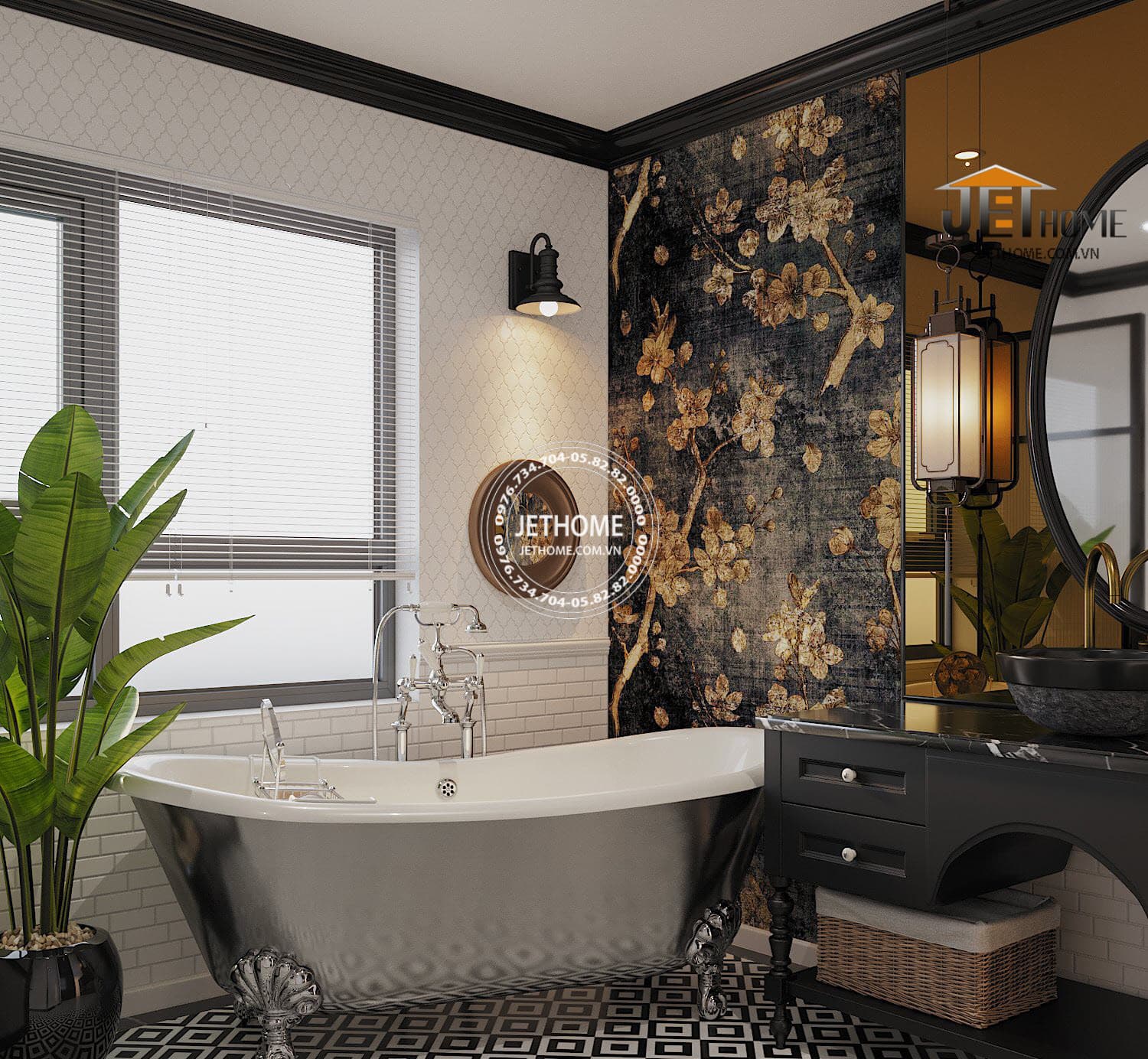 Nội thất Indochine biệt thự Bắc Ninh
