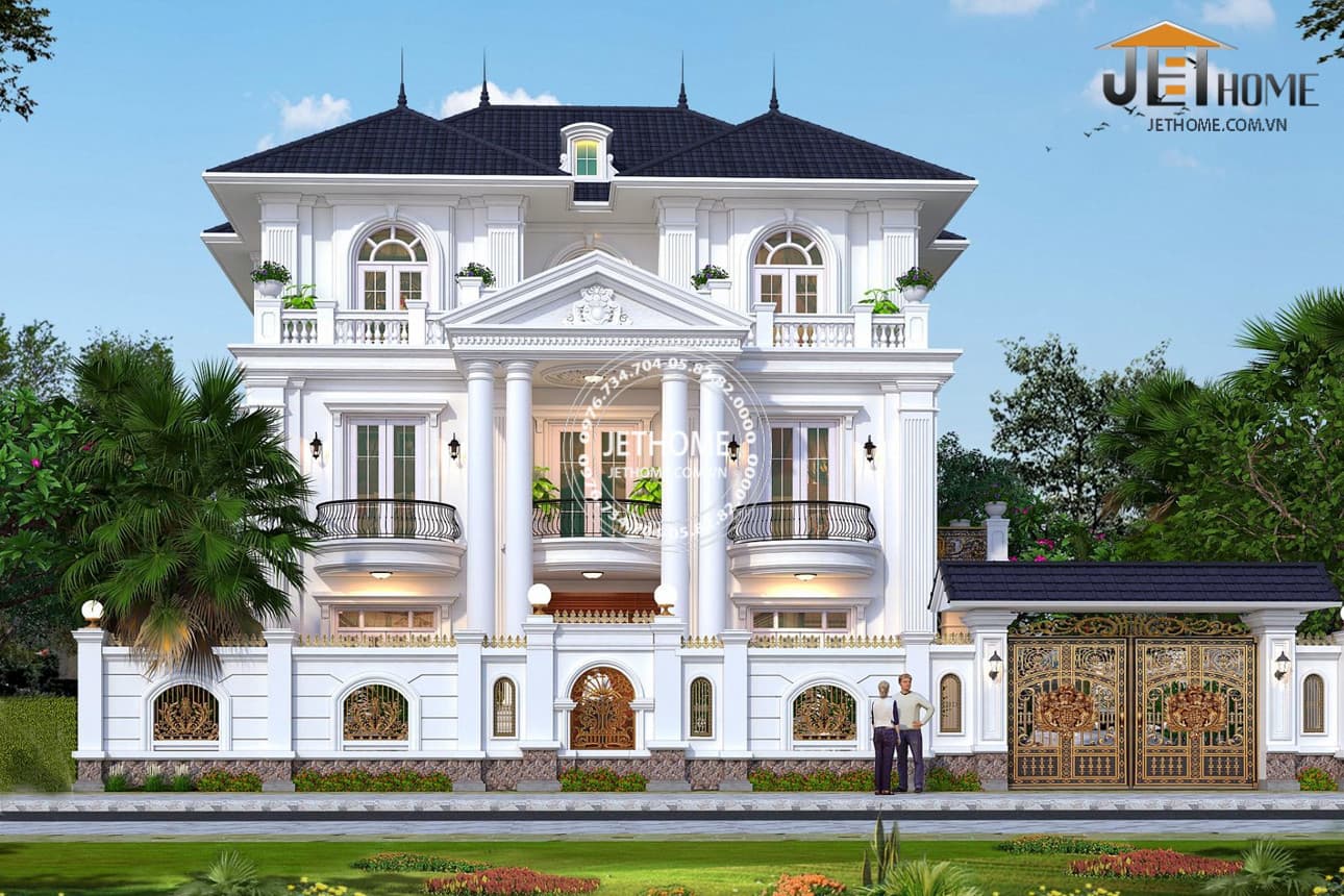 Biệt thự mái nhật tân cổ điển 3 tầng đẹp nhất