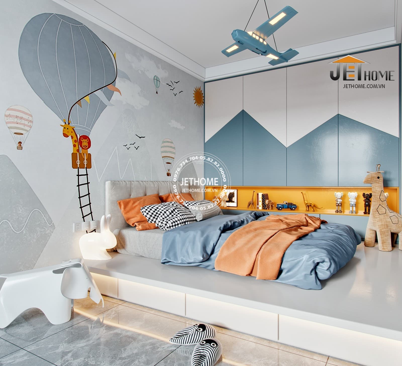 Thiết kế nội thất chung cư 2 phòng ngủ