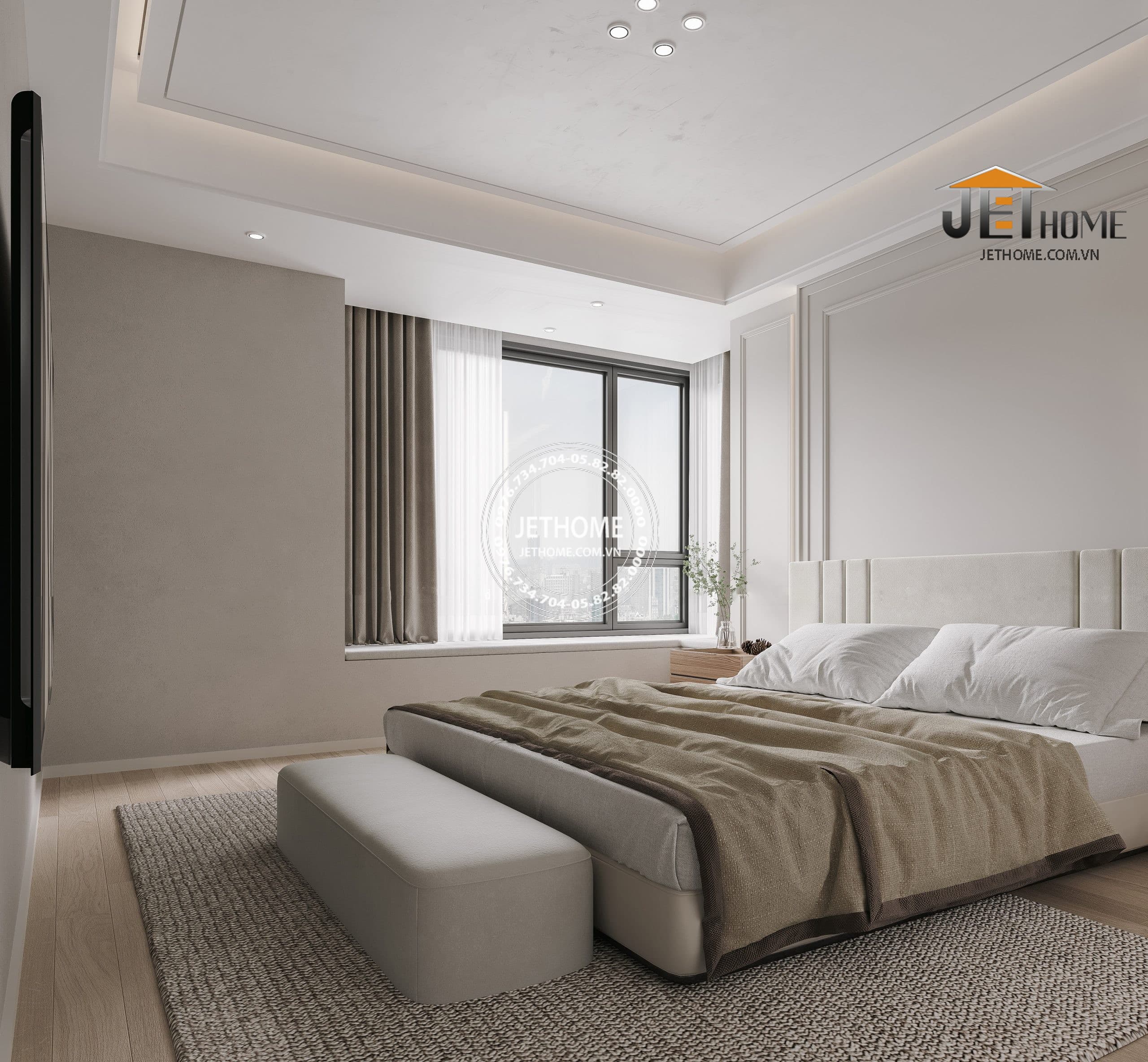 Thiết kế nội thất chung cư 2 phòng ngủ