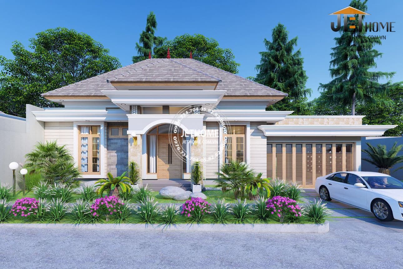 Biệt thự 1 tầng hiện đại và đơn giản