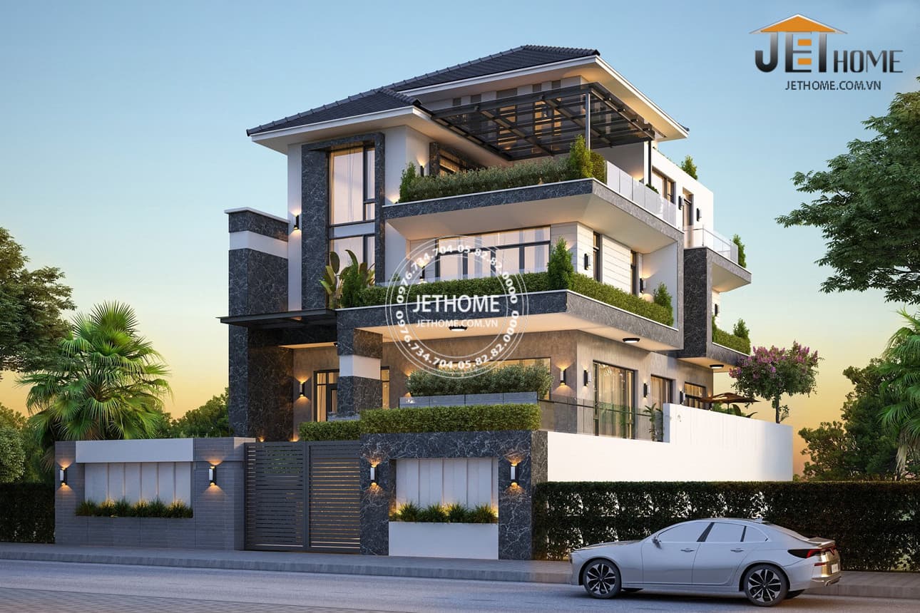 biệt thự mái nhật 4 tầng đẹp nhất hà nội