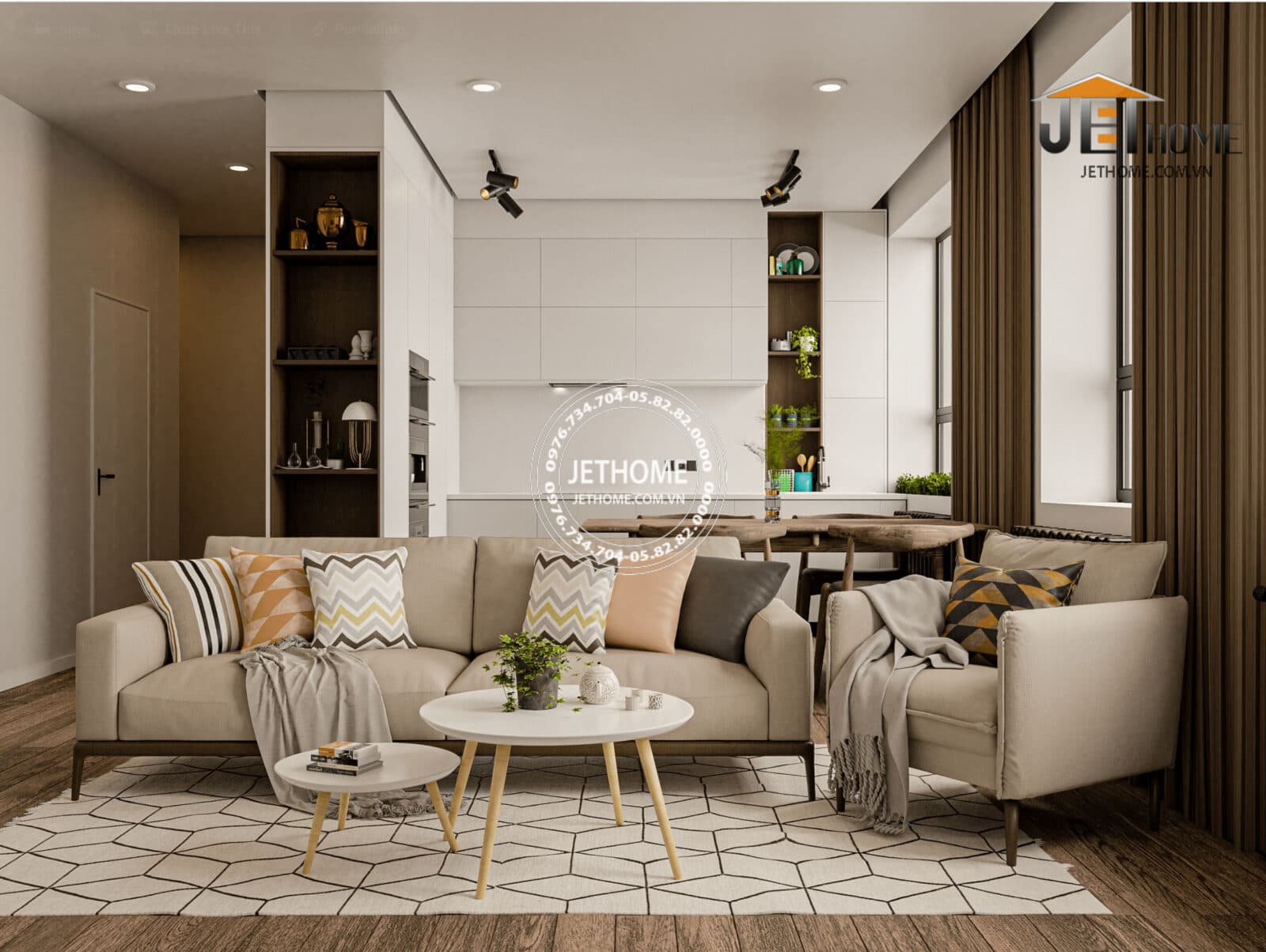 Nội Thất Chung Cư 1 Phòng Ngủ Imperia Smart City NTST01