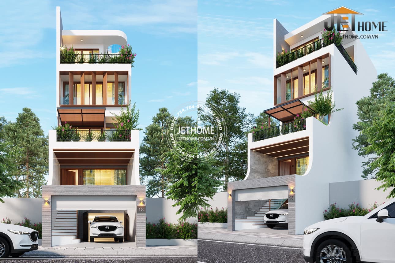 Nhà phố đẹp và hiện đại 4 tầng đẹp nhất phố