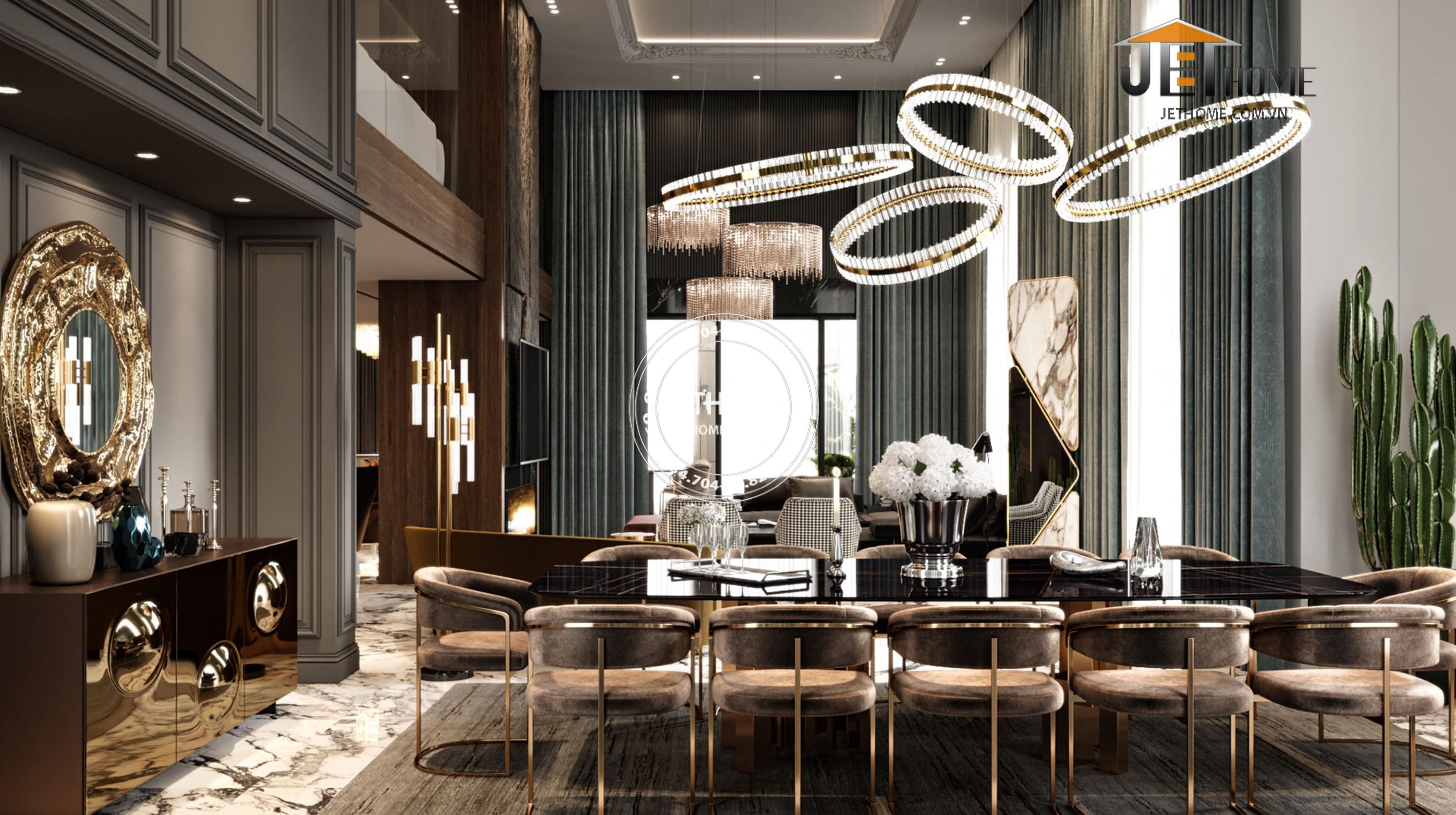 Nội thất biệt thự Artdeco Tây Hồ Hà Nội