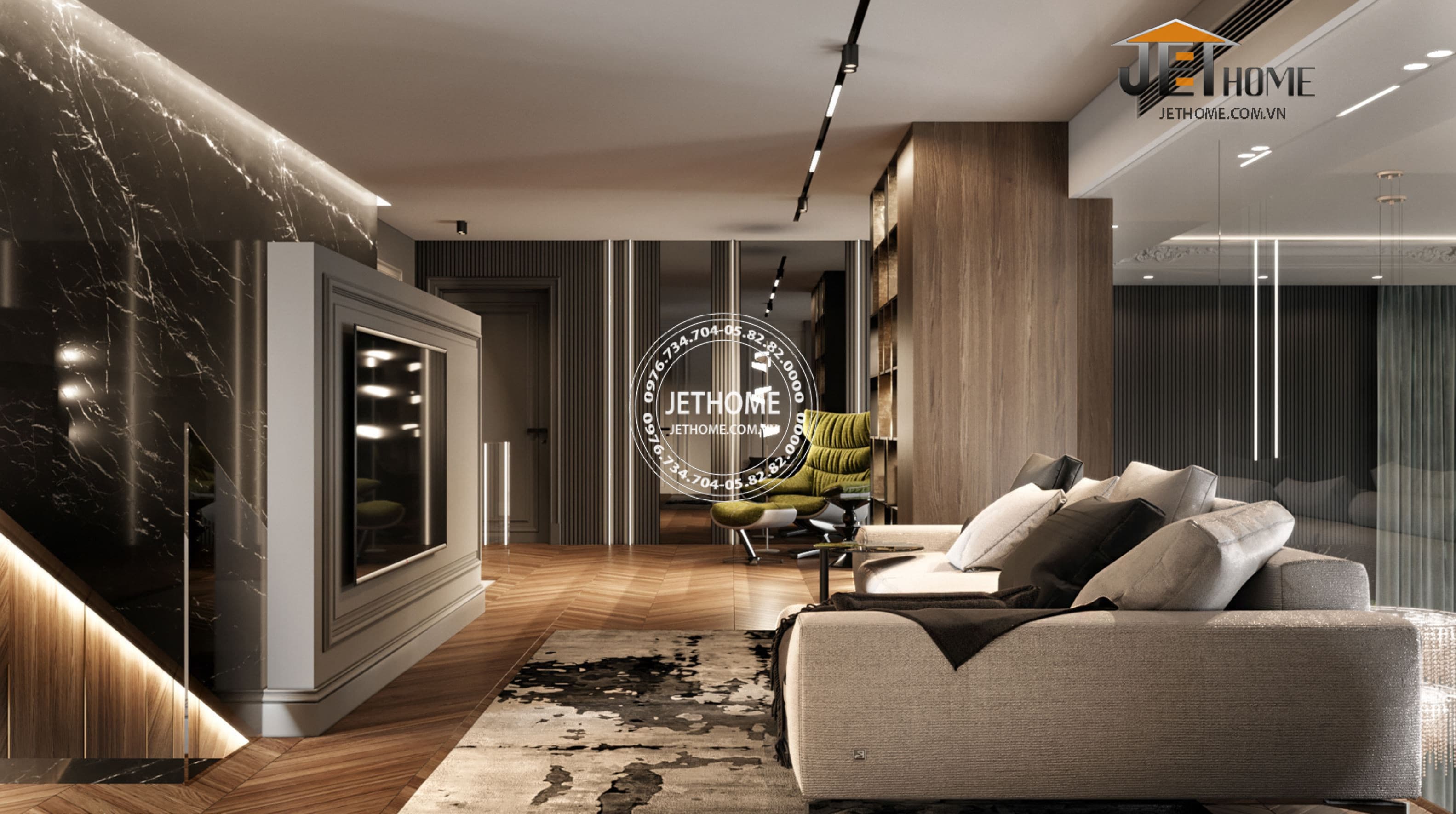 Nội thất biệt thự Artdeco Tây Hồ Hà Nội
