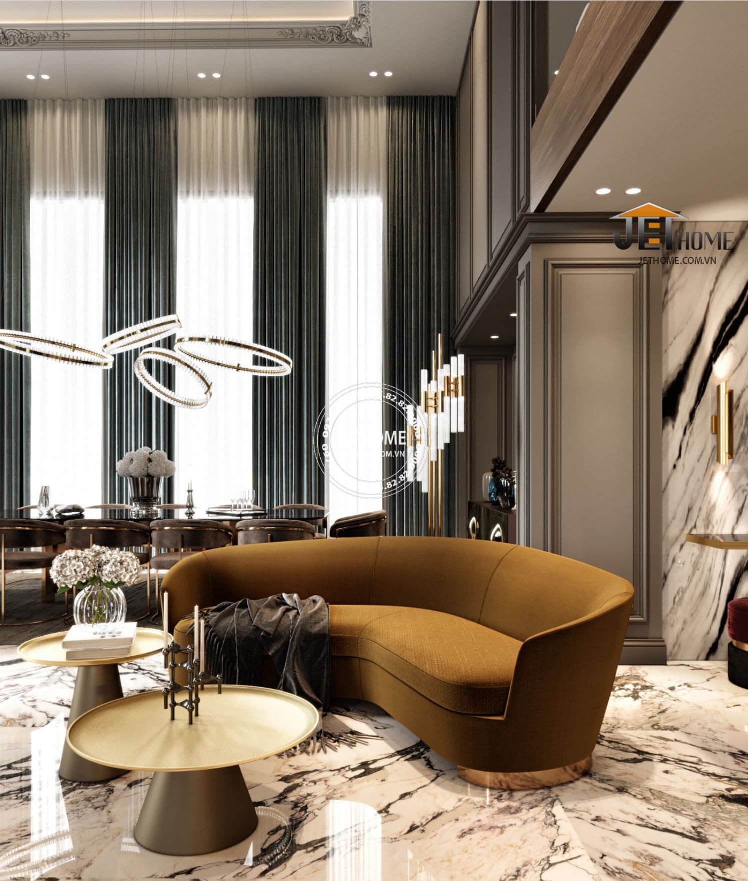 Nội thất biệt thự Artdeco Tây Hồ Hà Nội