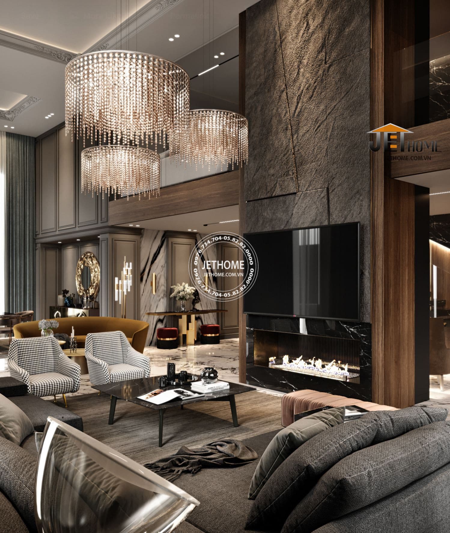 Nội thất biệt thự Artdeco Tây Hồ Hà Nội