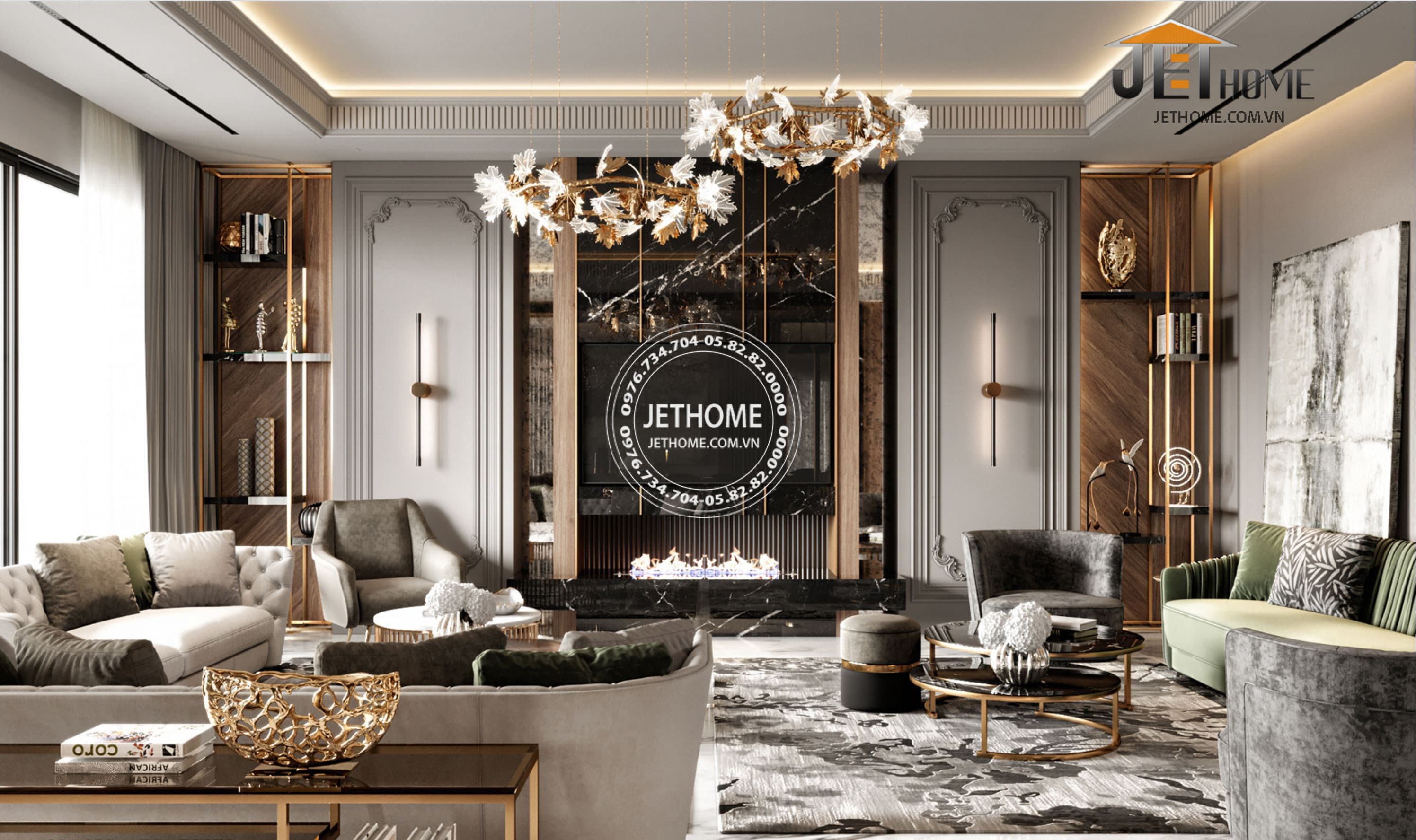 Nội thất biệt thự Artdeco Sóc Sơn