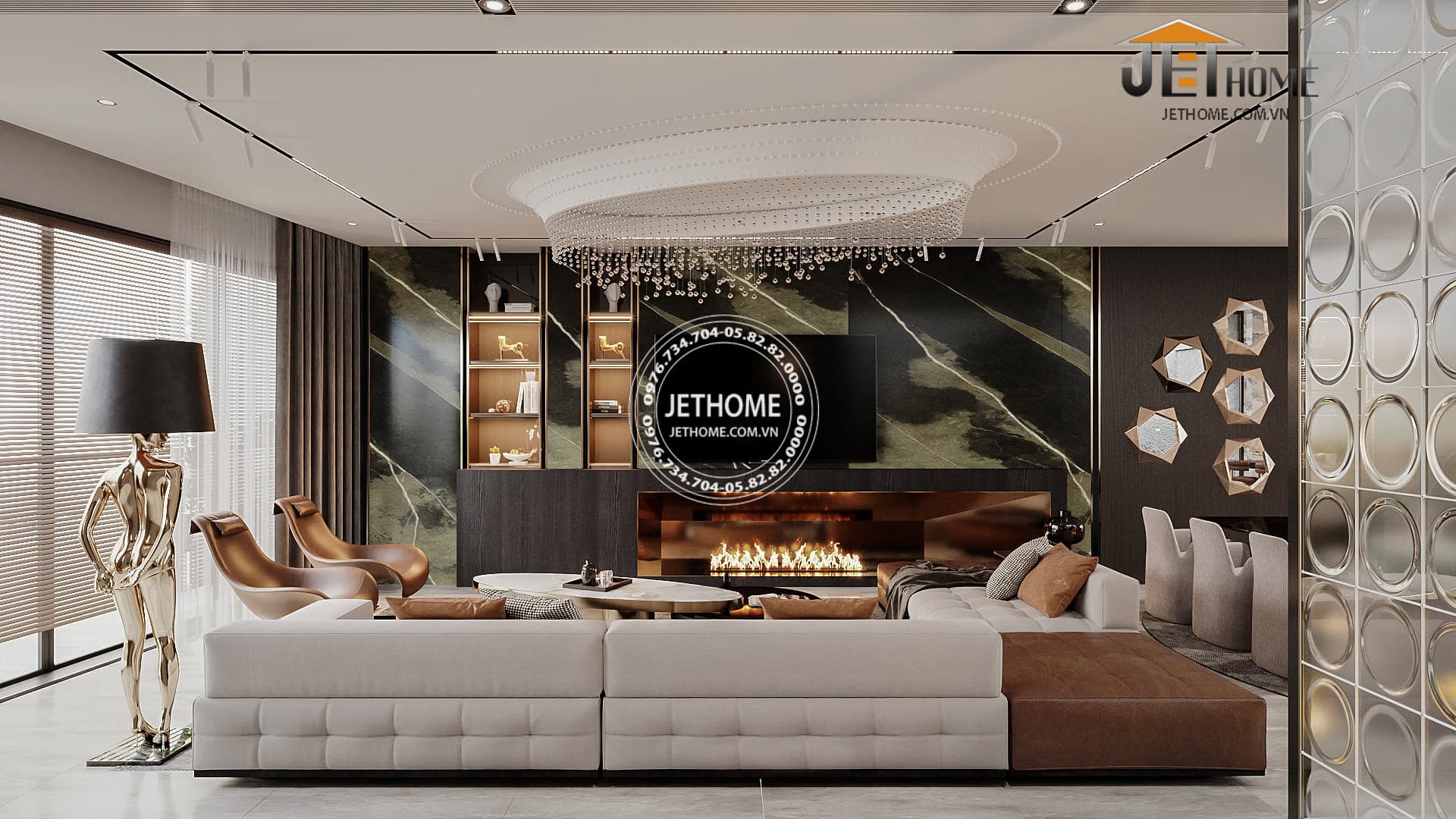 Nội thất biệt thự hiện đại Thanh Hóa