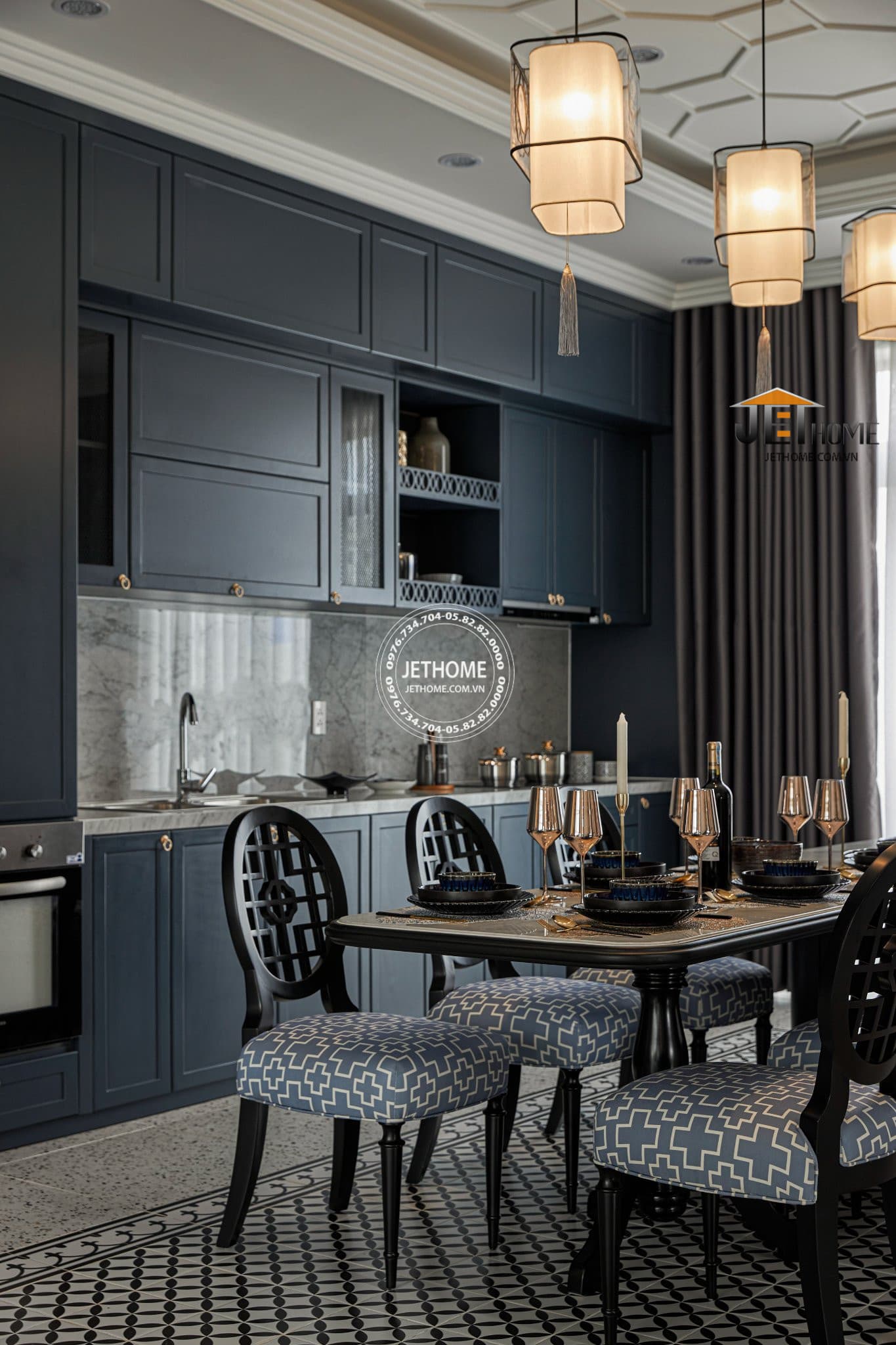 Nội thất Indochine biệt thự Tây Hồ