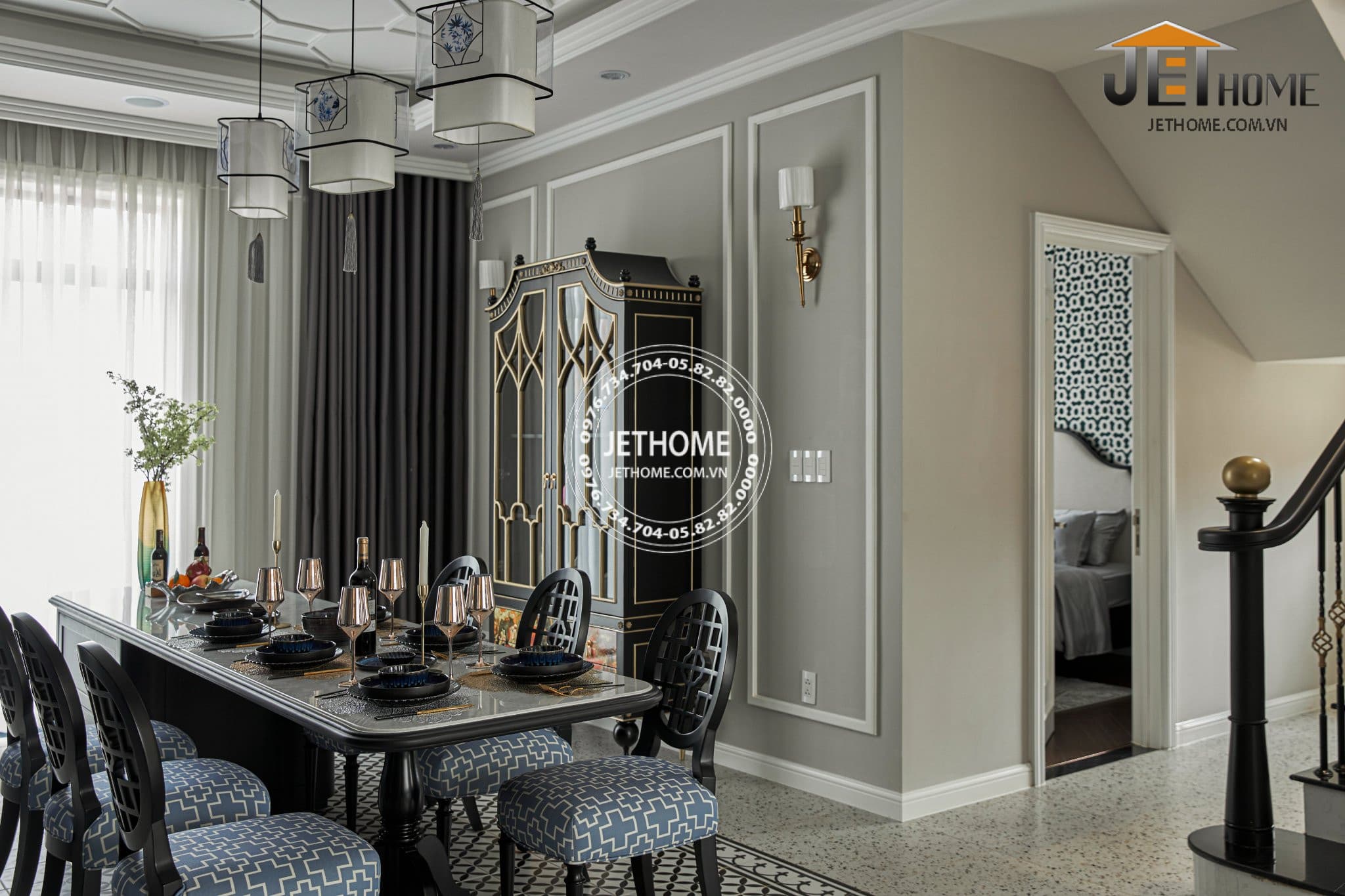 Nội thất Indochine biệt thự Tây Hồ
