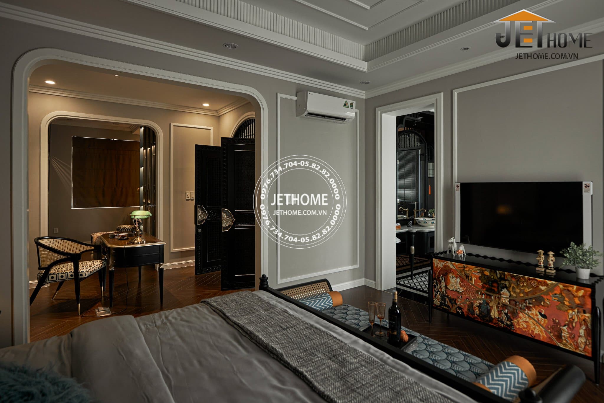 Nội thất Indochine biệt thự Tây Hồ