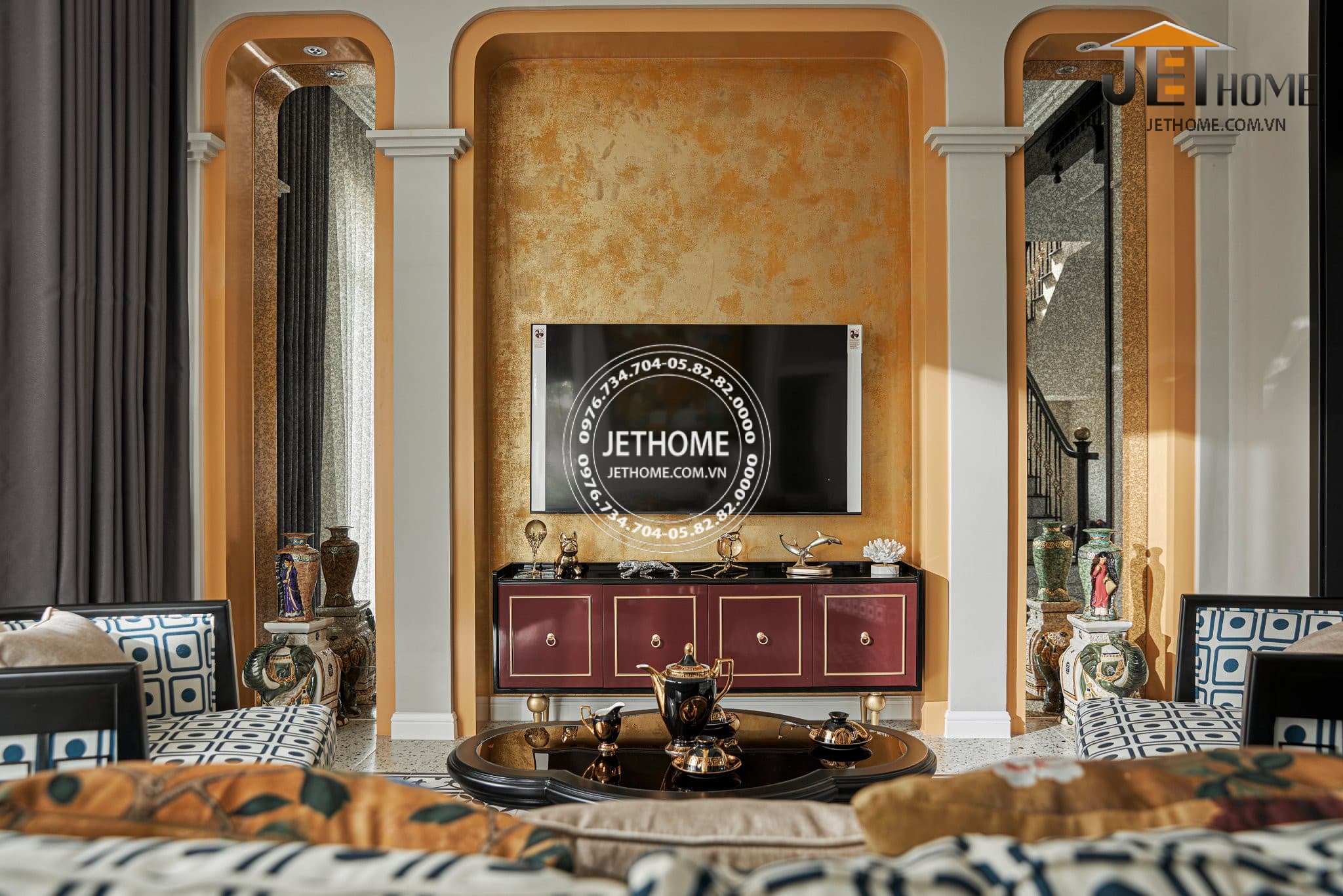 Nội thất Indochine biệt thự Tây Hồ