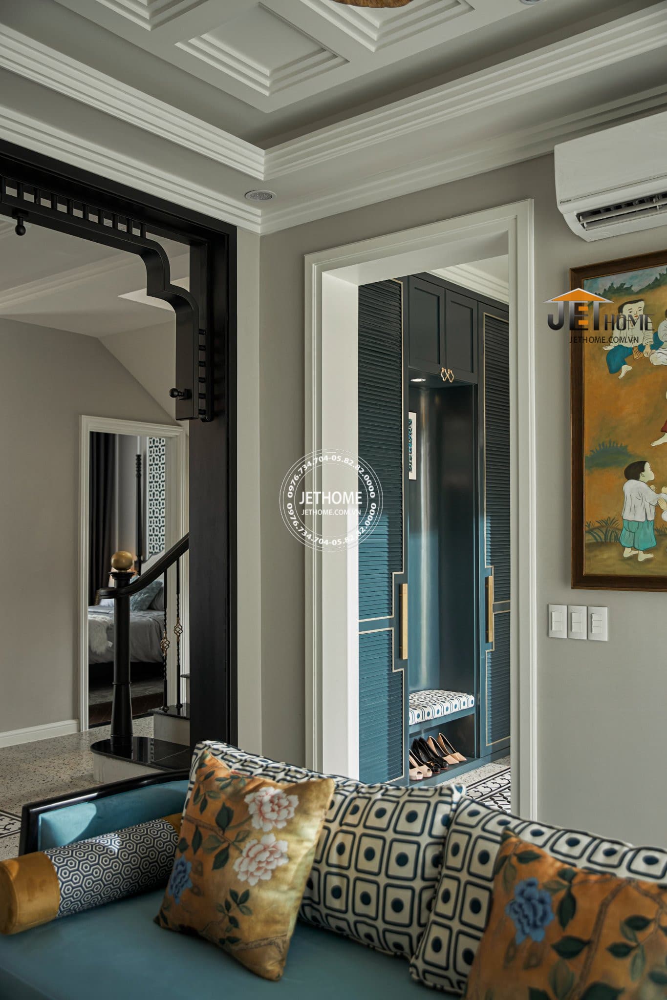 Nội thất Indochine biệt thự Tây Hồ