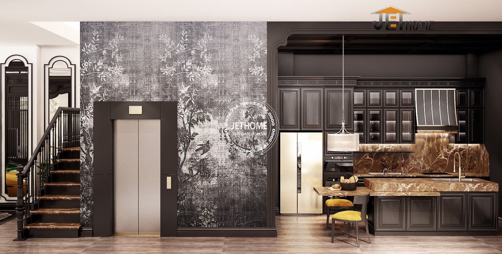 Nội thất Indochine biệt thự Sóc Sơn