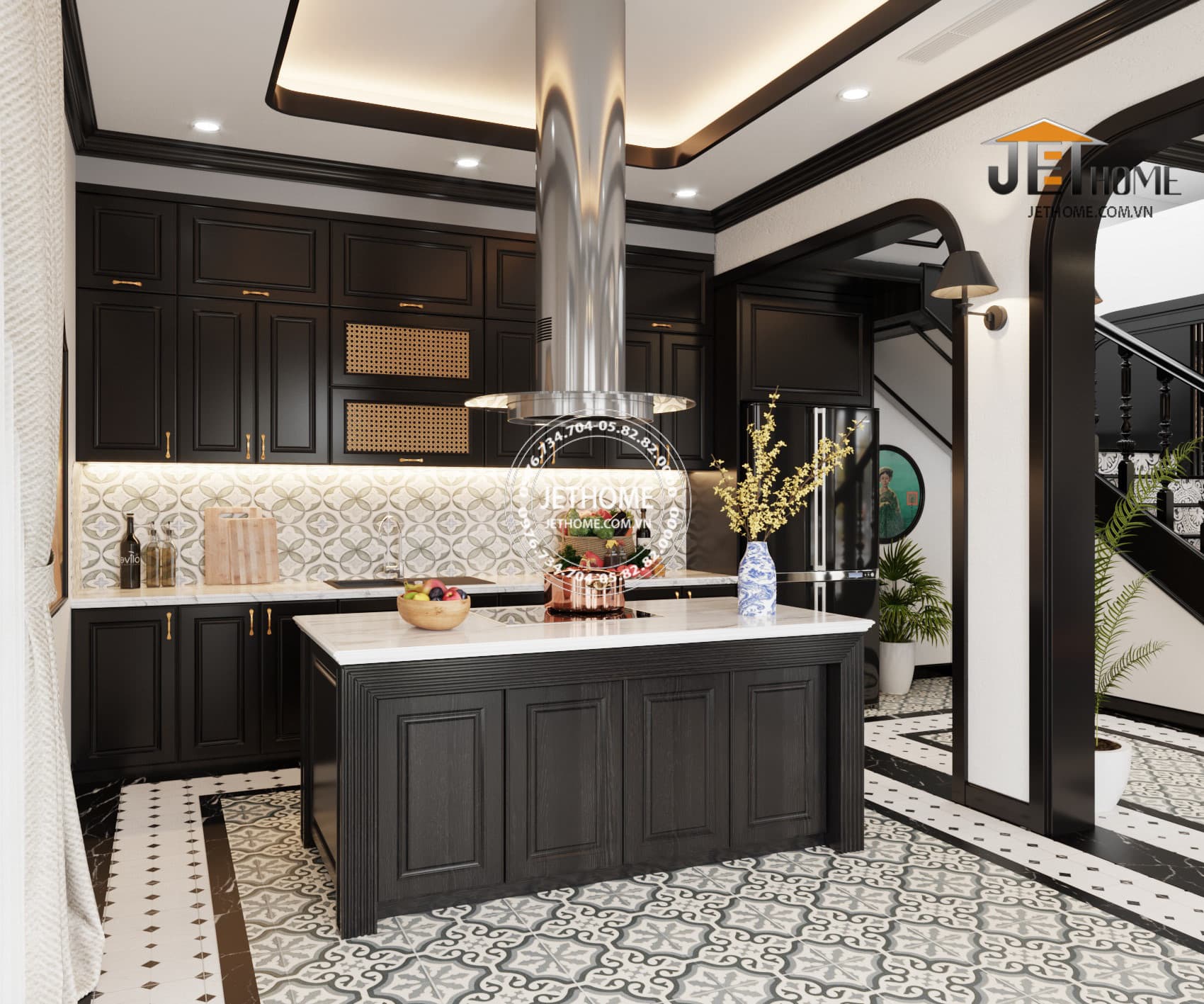 Nội thất Indochine biệt thự Sóc Sơn
