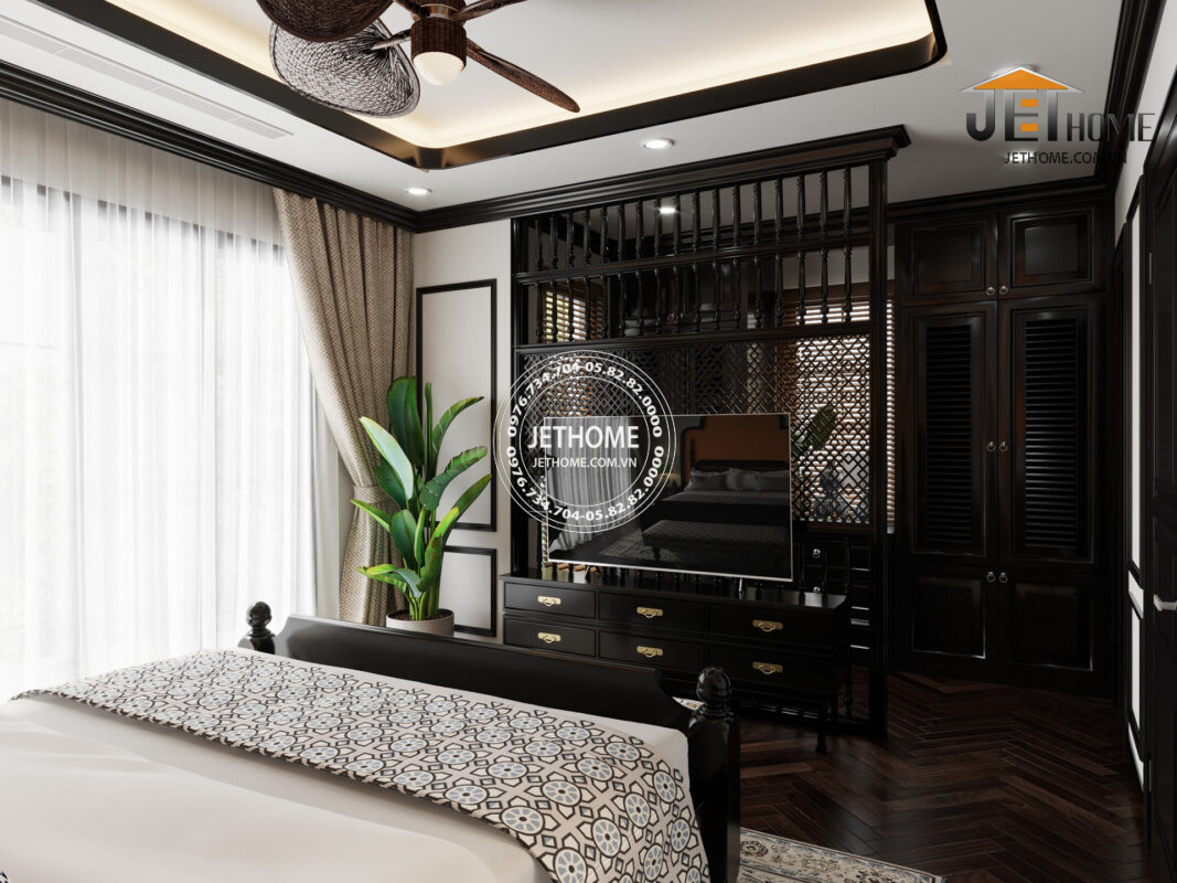 Nội thất Indochine biệt thự Sóc Sơn